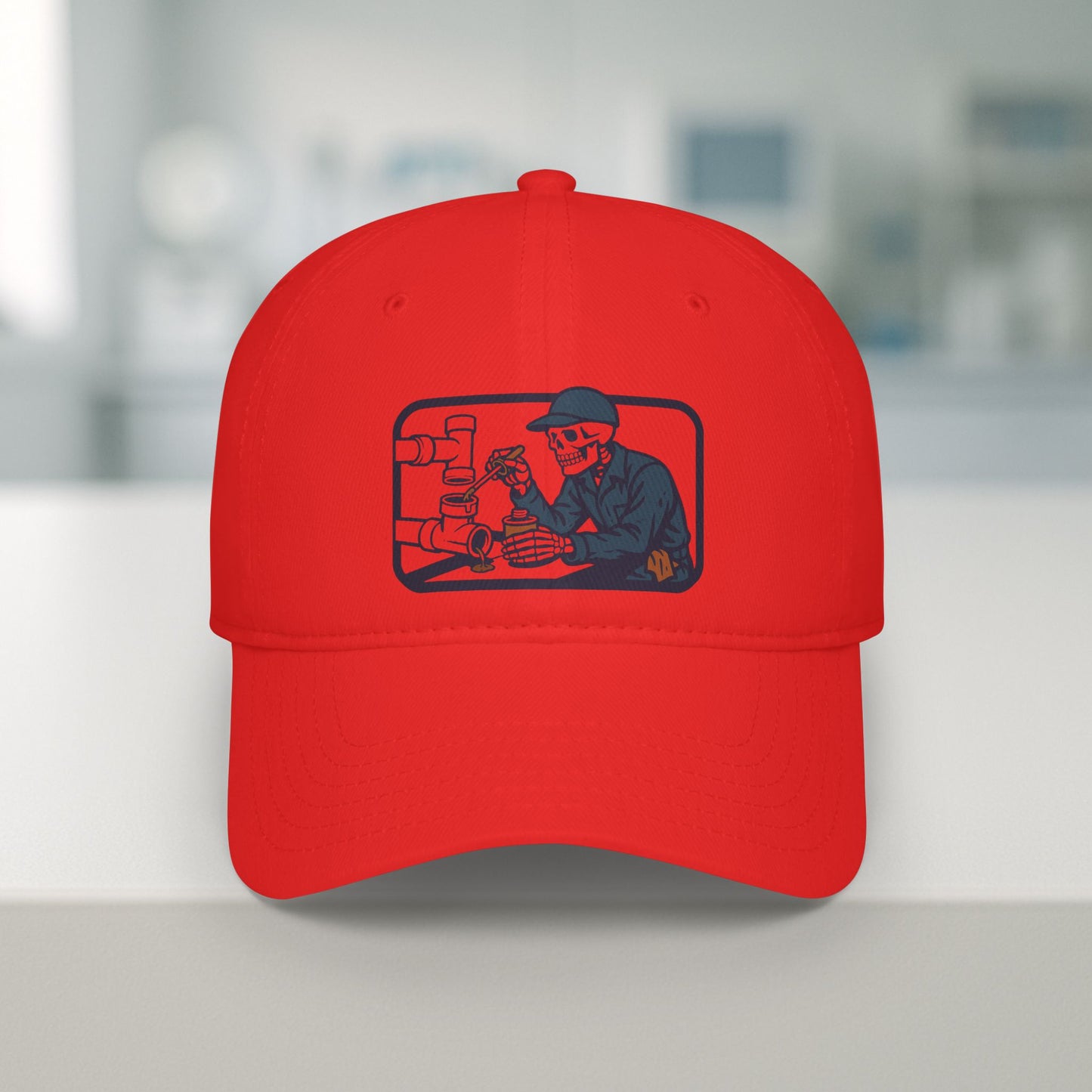 Skeleton Plumber Hat, Plumbing Cap