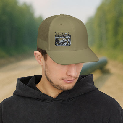 Pipeliner Embroidered Hat, Pipeline Skeleton Cap