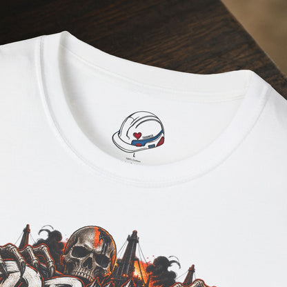 Driller Skull T-Shirt, Derrickhand Oilfield Rig Hand Shirt