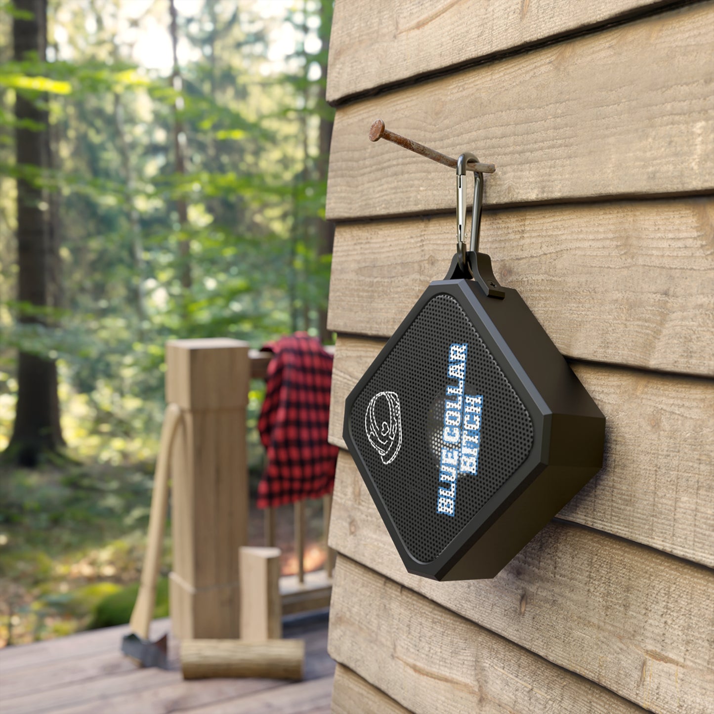 "Blue Collar Bitch" Portable Waterproof Speaker, Toughneck Outdoor Bluetooth Women In Trades Speaker
