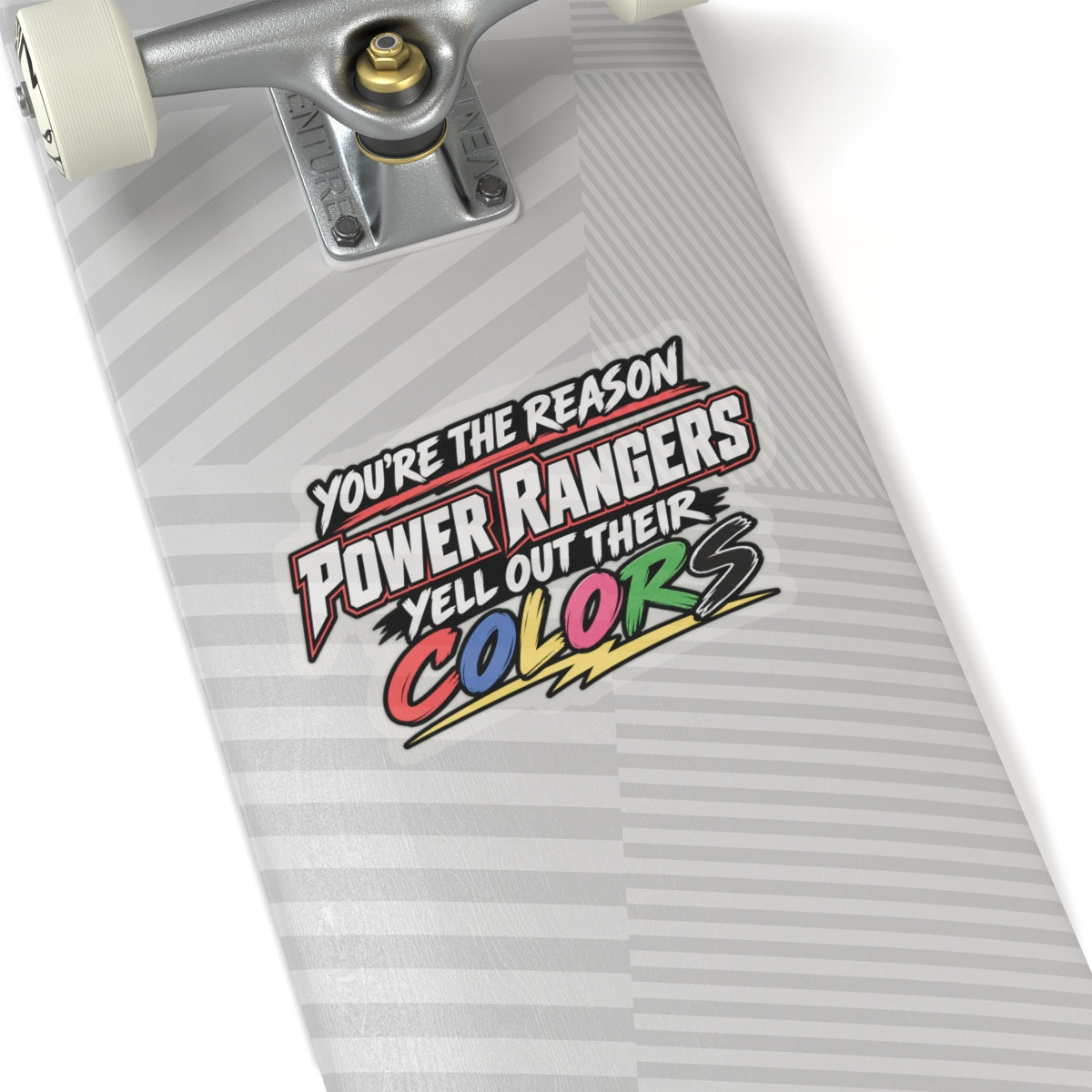 “Power Rangers Yell Their Colors” Sticker, Funny Hardhat Stickers