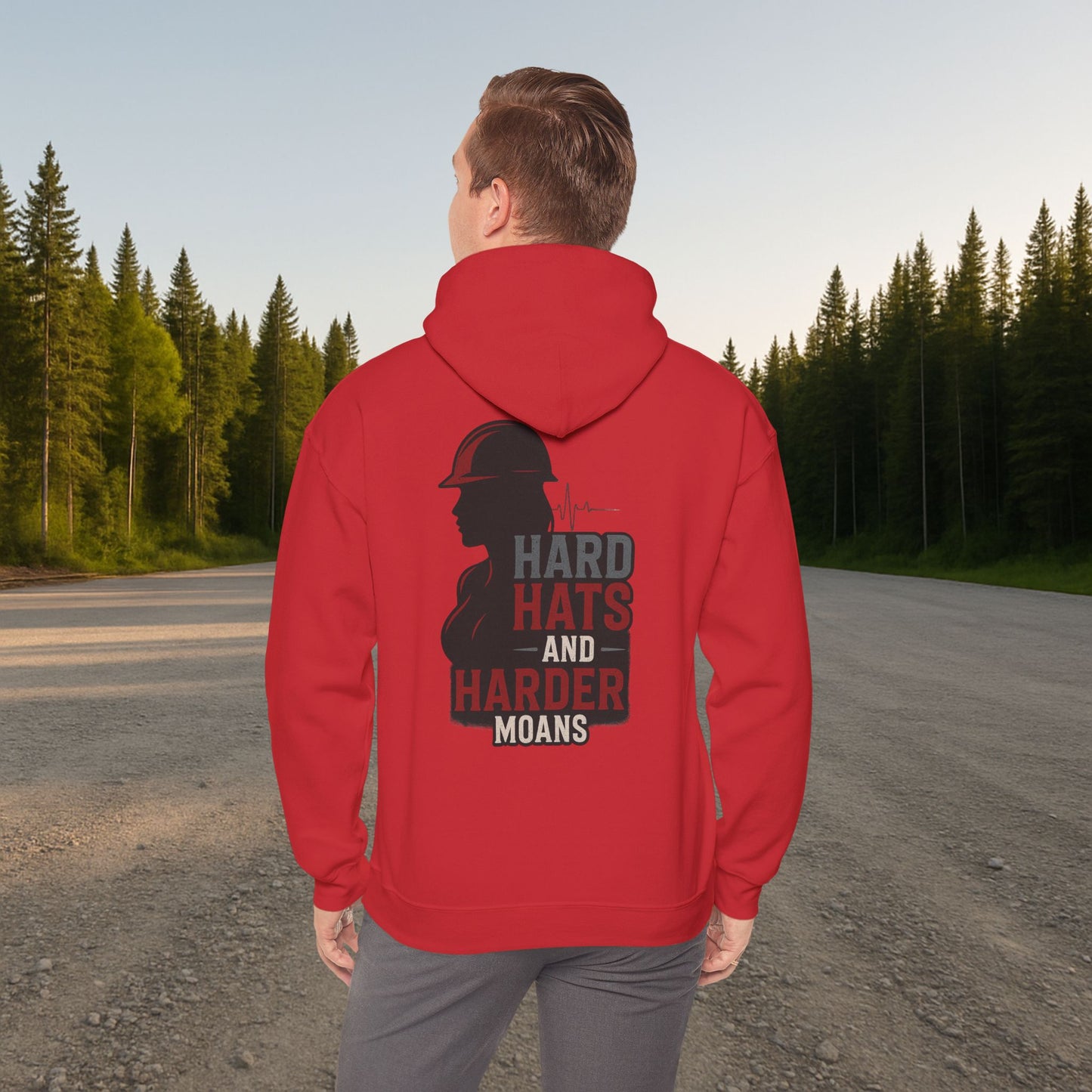 'Hard Hats and Harder Moans' Hoodie, Funny Sweater