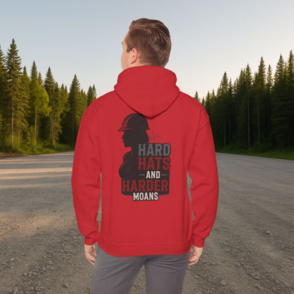 'Hard Hats and Harder Moans' Hoodie, Funny Sweater