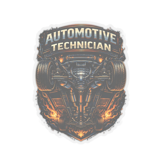 Automotive Technician Sticker, Proud Mechanic Undercarriage Hardhat Stickers