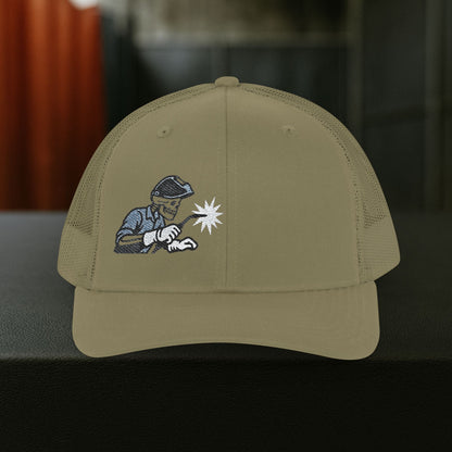 Welder Skeleton Embroidered Hat, Welding Trade Torch Cap