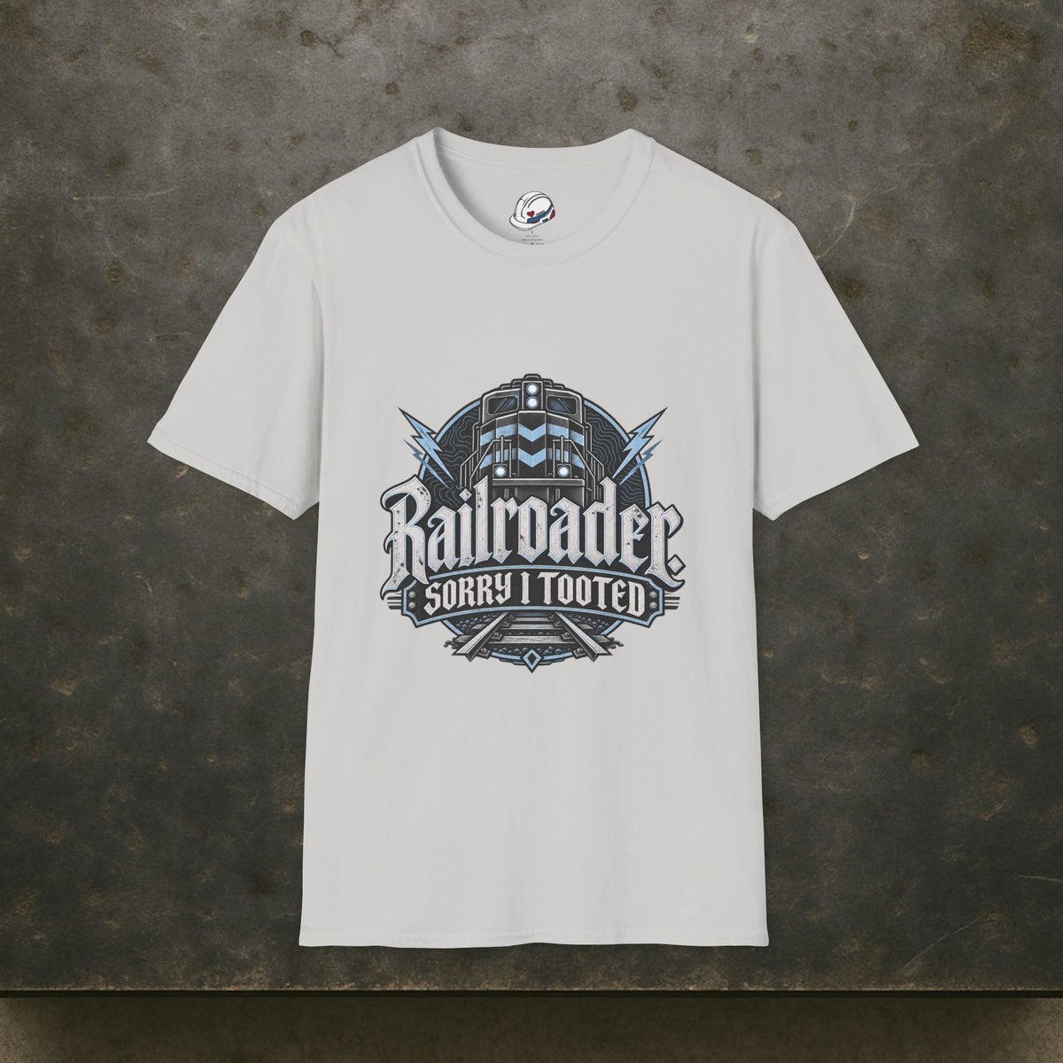 Railroader. Sorry I Tooted Locomotive Gothic Men's T-Shirt