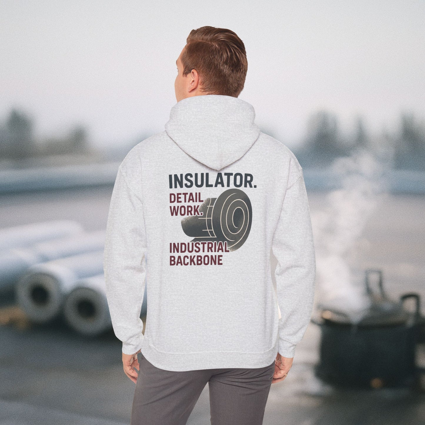“Insulator Detail Work Industrial Backbone” Hoodie, Insulator Sweater