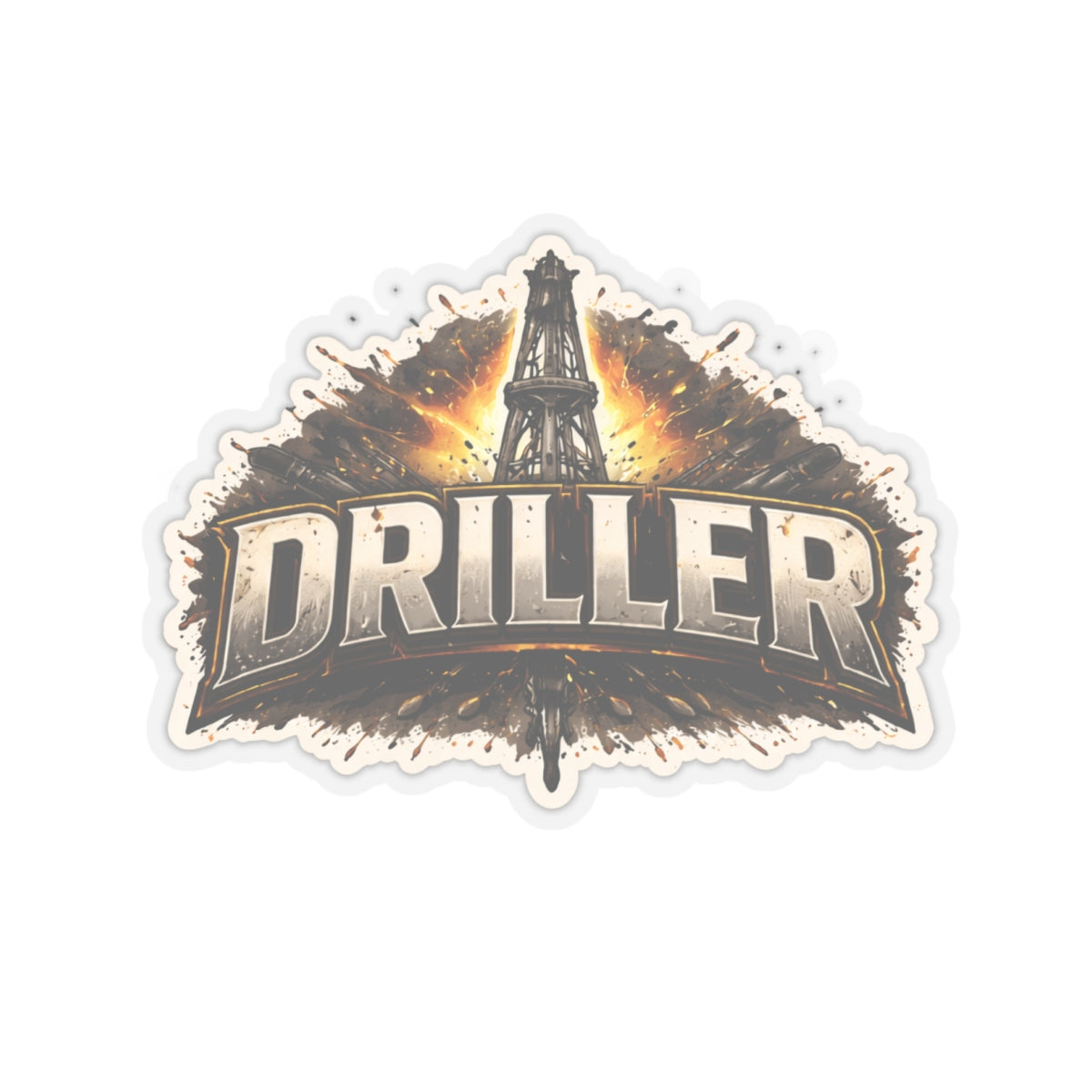 Driller Sticker, Drilling Rig Hardhat Stickers