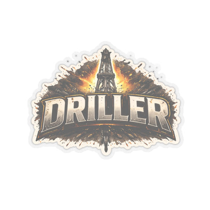 Driller Sticker, Drilling Rig Hardhat Stickers