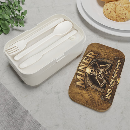'Mind Your Own Lunch' Lunch Box, Miner Funny Food Storage