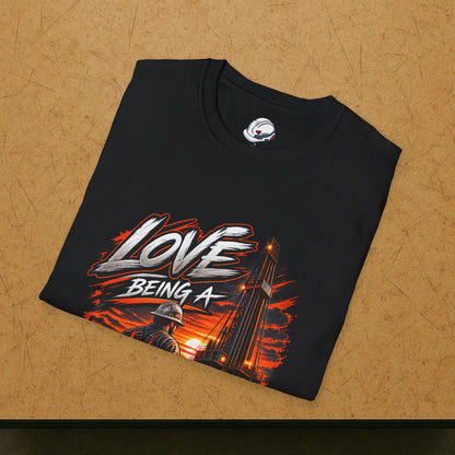 Love Being A Dirty Driller T-Shirt, Drilling Oilfield Rig Hand Shirt