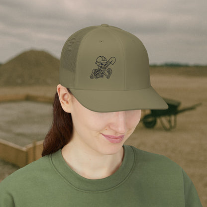 Labourer Embroidered Skeleton hat, Labourer cap