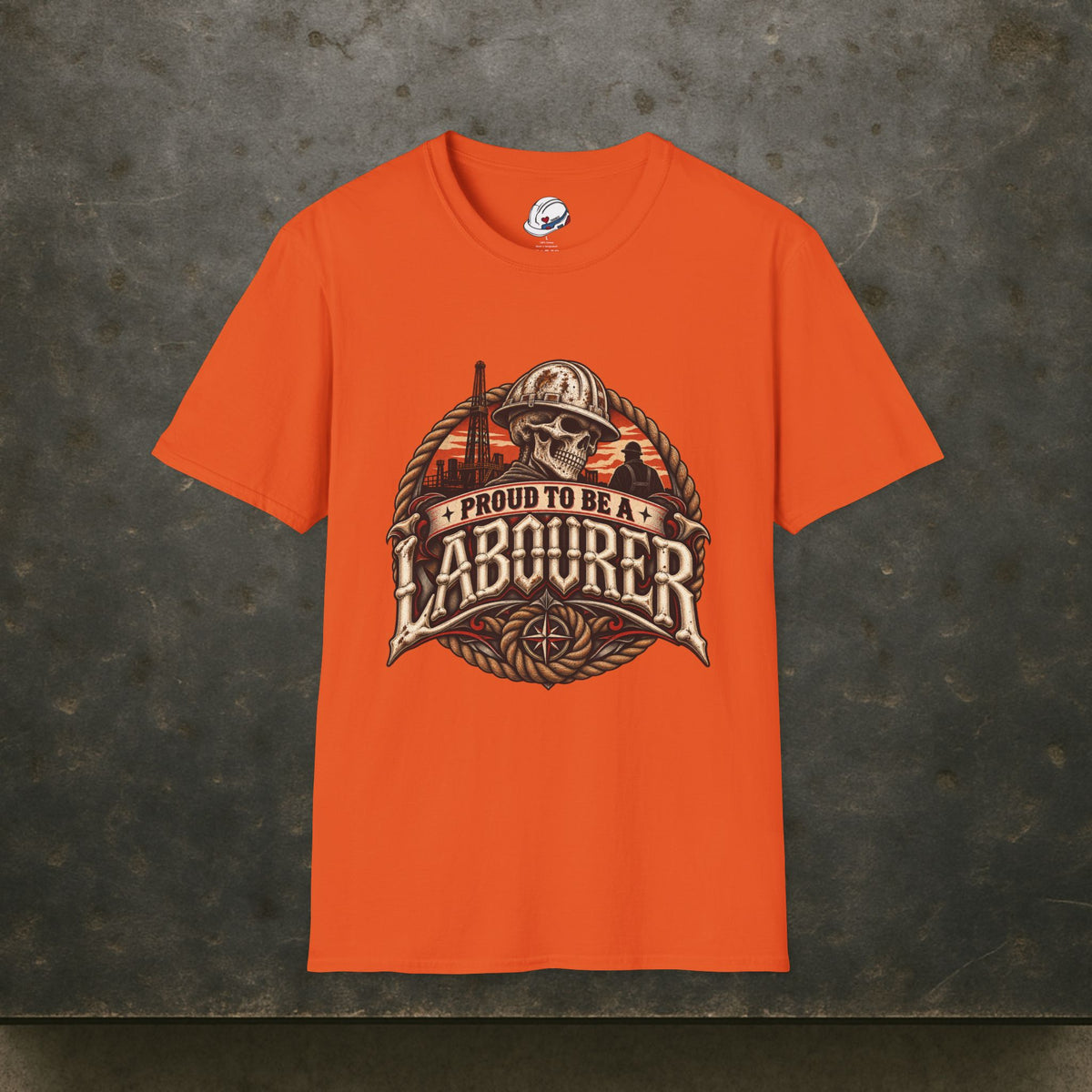 Proud to Be a Labourer Skull Hardhat Oilfield T-Shirt