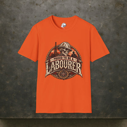 Proud to Be a Labourer Skull Hardhat Oilfield T-Shirt