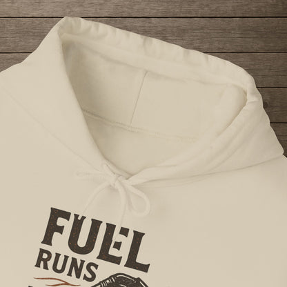 'Fuel Runs Through My Veins' Hoodie, Motivational Sweater