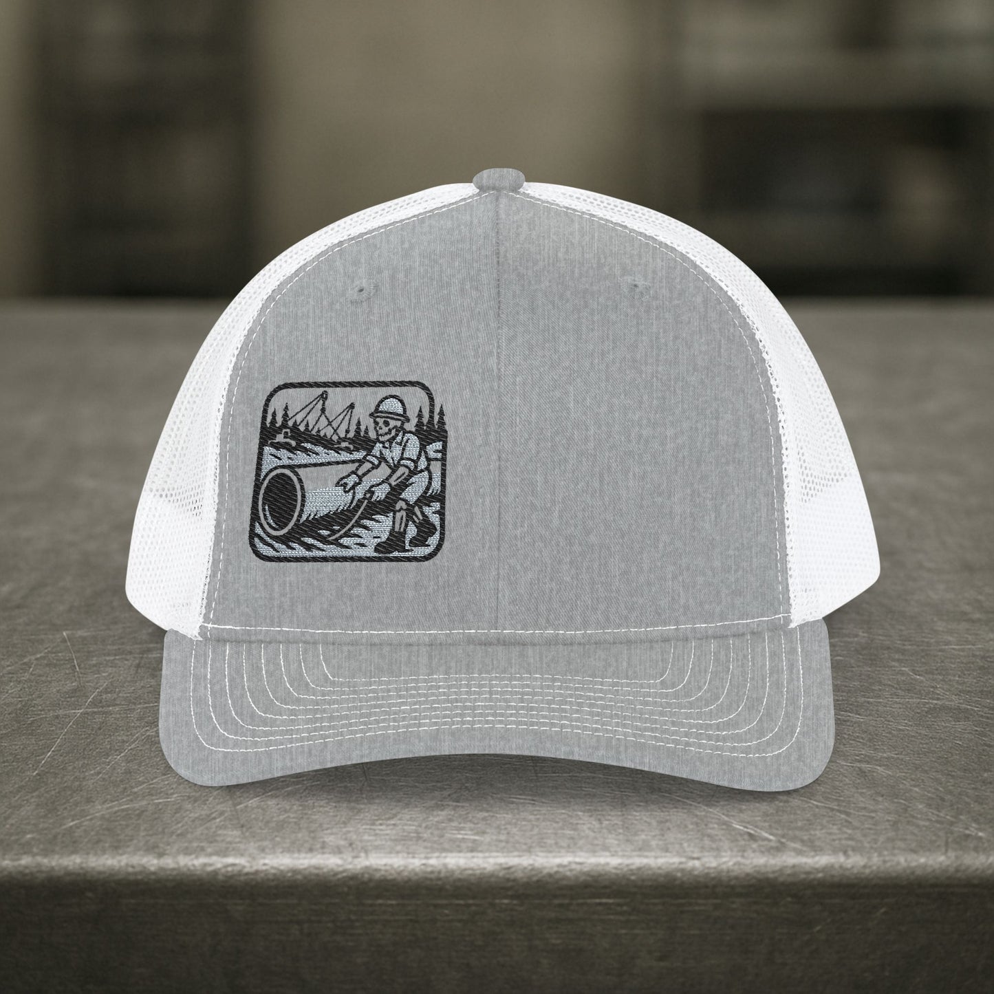 Pipeliner Embroidered Hat, Pipeline Skeleton Cap