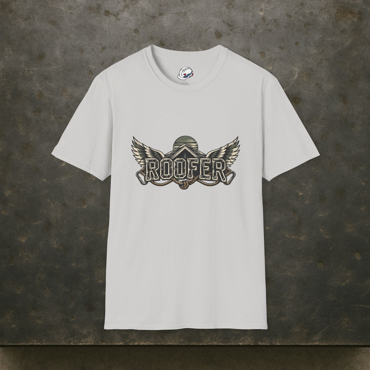 Roofer Winged Roofline Industrial Emblem Men's T-Shirt