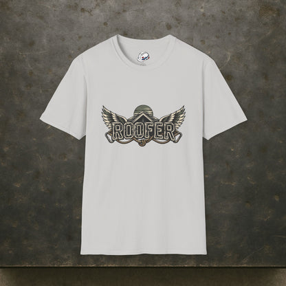 Roofer Winged Roofline Industrial Emblem Men's T-Shirt