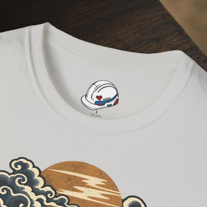 Roofers Do It Best On Top Japanese Woodblock Men's T-Shirt