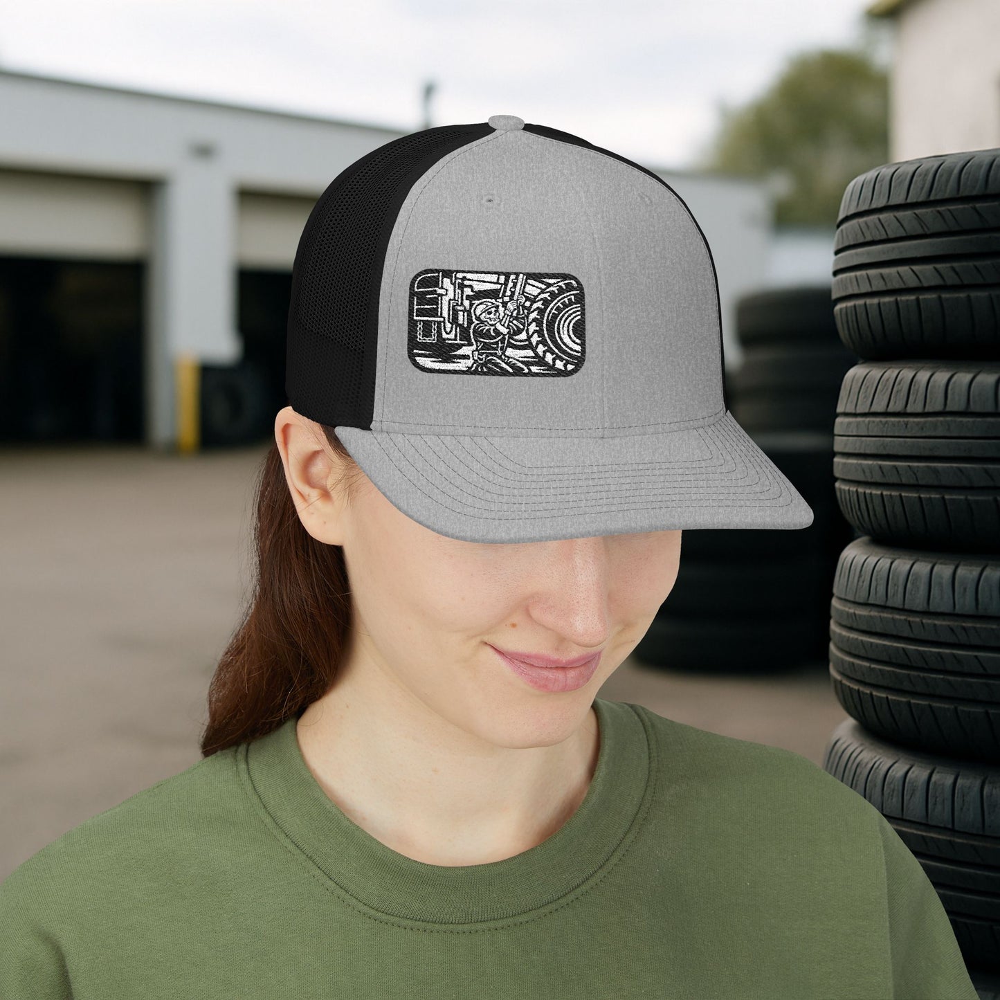 Heavy Duty Mechanic Suspension Skeletal Hat, HDM Embroidered Cap