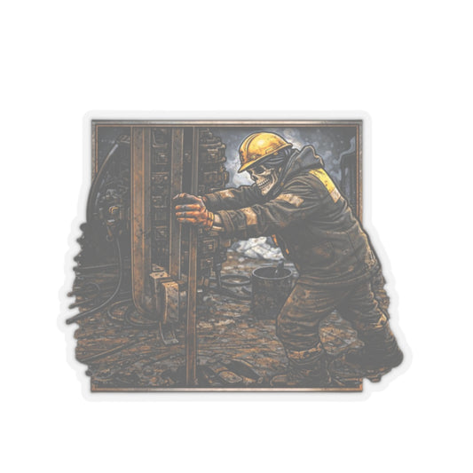 Floorhand Skeleton Sticker, Roughneck Hardhat Stickers