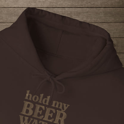 'Hold My Beer, Watch This' Men's Hoodie, Funny Sweater