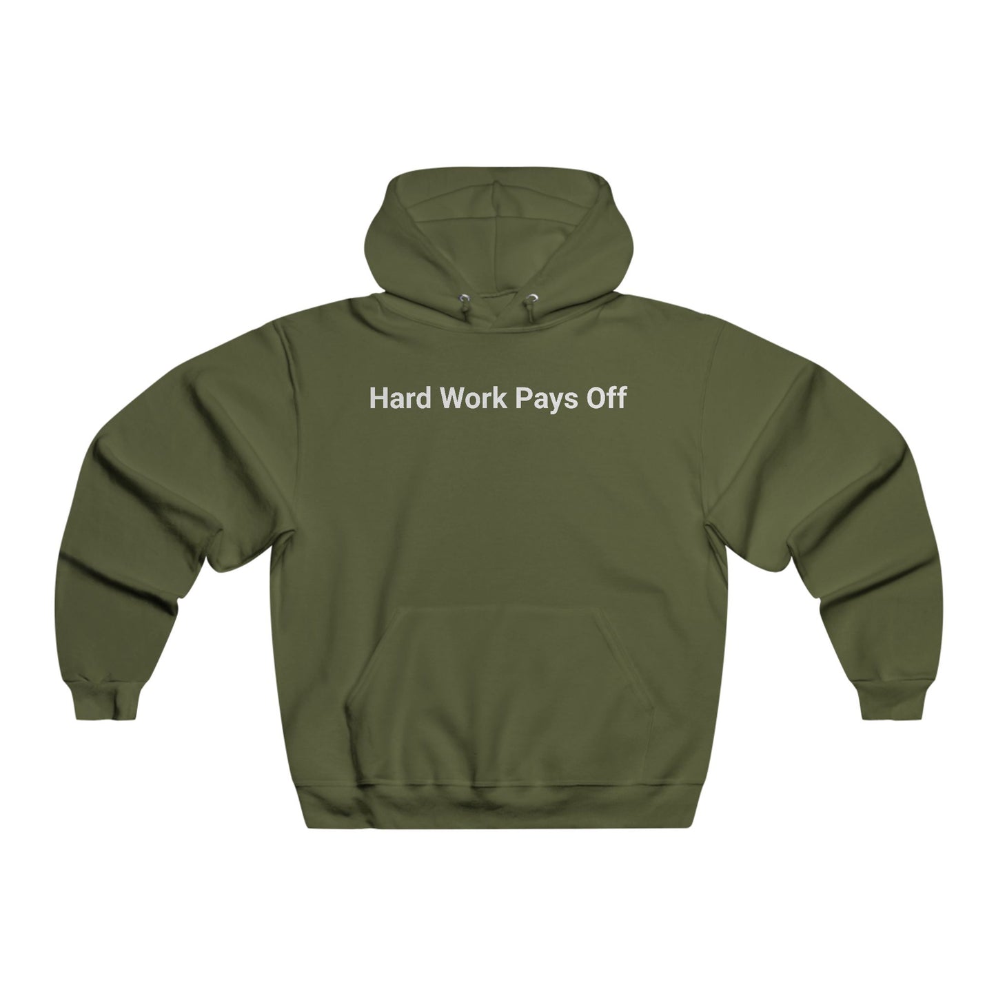 'Hard Work Pays Off' Men's Hoodie, Motivational Sweater