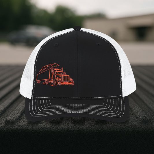 Truck Driver Embroidered Hat, Trucker Semi Cap