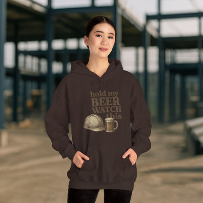 'Hold My Beer, Watch This' Men's Hoodie, Funny Sweater