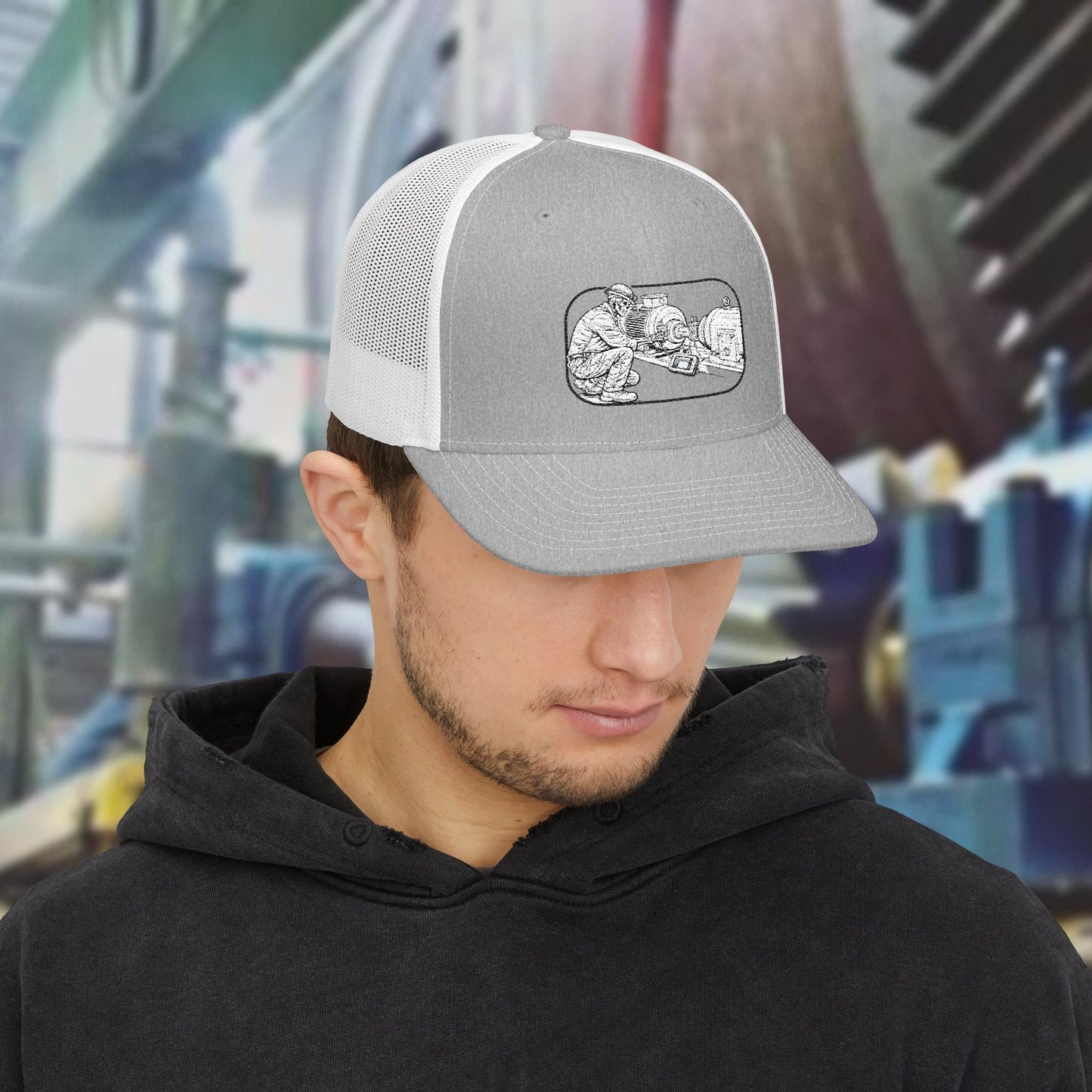 Skeleton Millwright Alignment Hat, Maintenance Cap