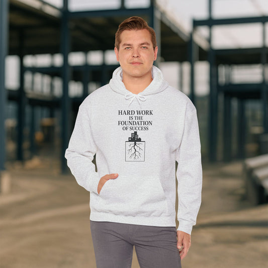 'Hard work is the Foundation of Success' Men's Hoodie, Motivational Sweater