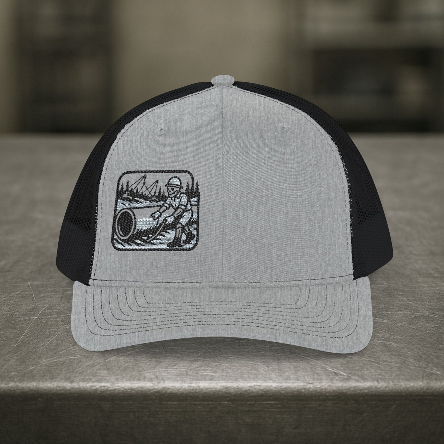 Pipeliner Embroidered Hat, Pipeline Skeleton Cap