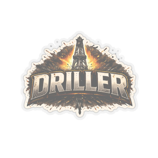 Driller Sticker, Drilling Rig Hardhat Stickers