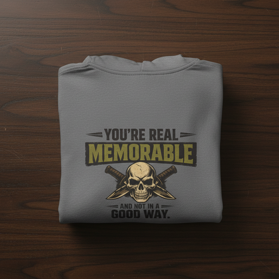 “Real Memorable, Wrong Reasons” Sweater, Bad Impression Funny Hoodie