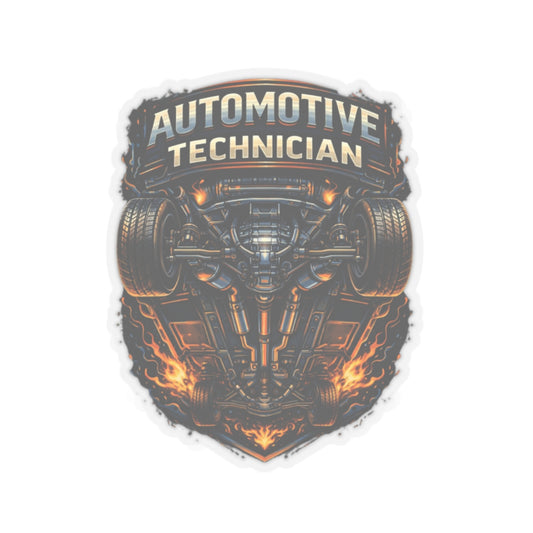 Automotive Technician Sticker, Proud Mechanic Undercarriage Hardhat Stickers