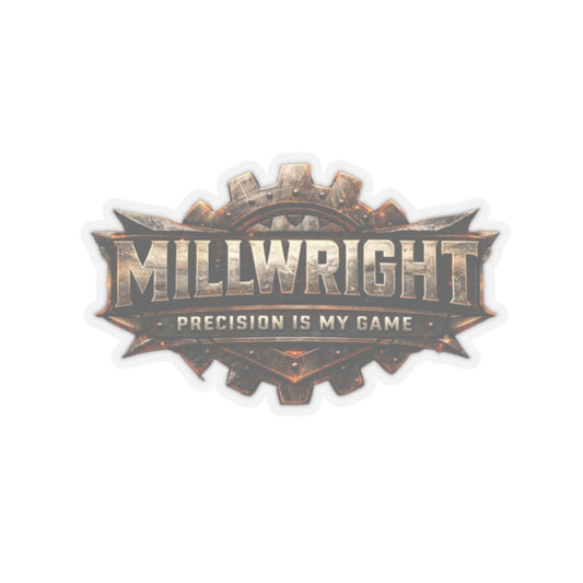 Millwright Precision Is My Game Sticker, Millwright Hardhat Stickers