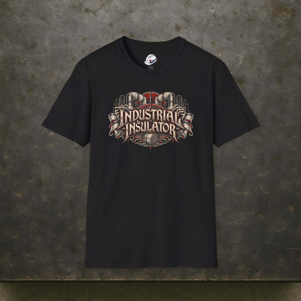 Industrial Insulator Skeletal Hands and Wrapped Pipe T-Shirt