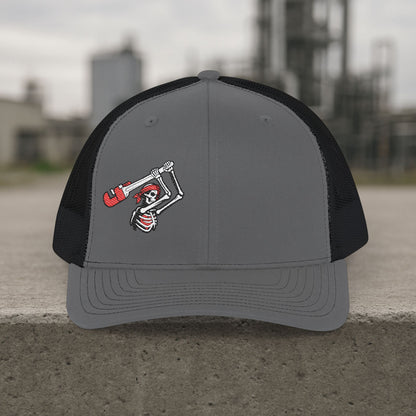 Pipefitter Skeleton Rage Hat, Pipe fitter skull cap