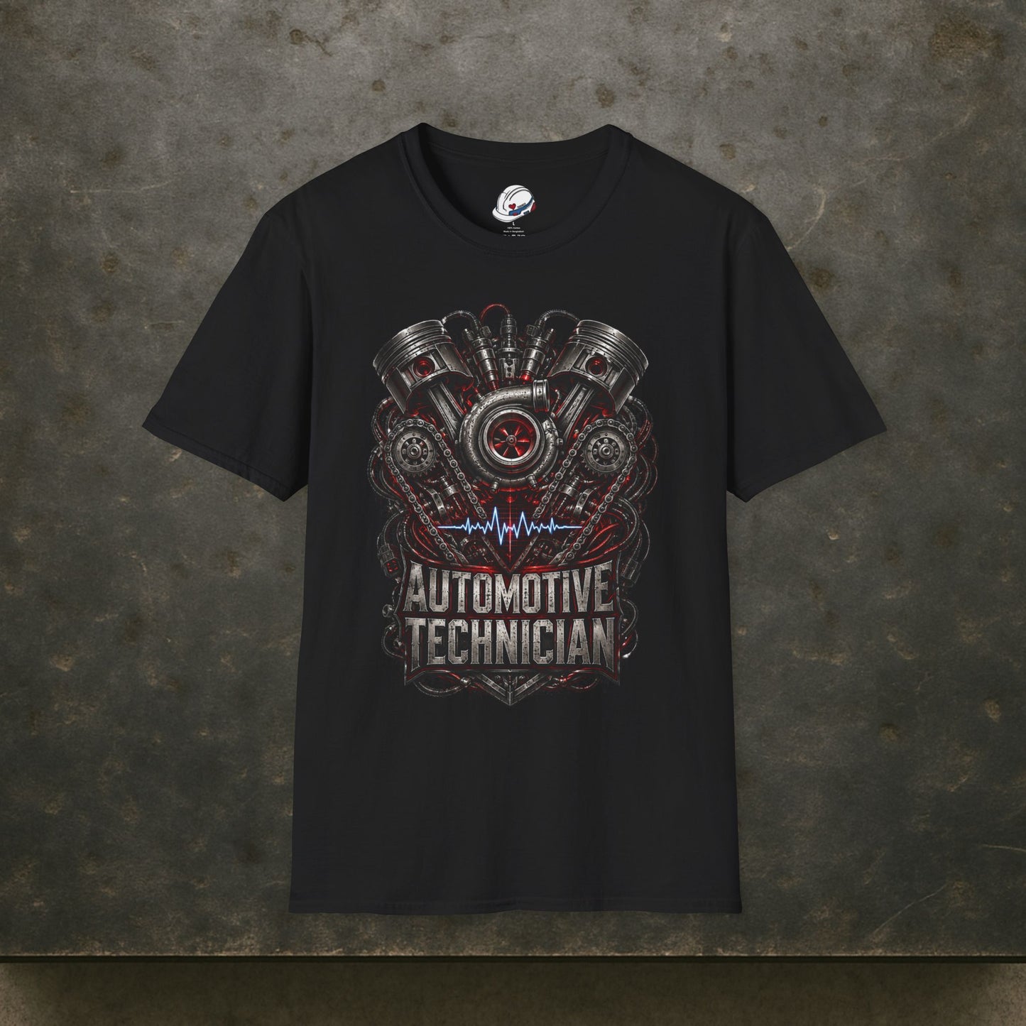 Turbocharged Engine Heart T-Shirt, Automotive Technician T-Shirt