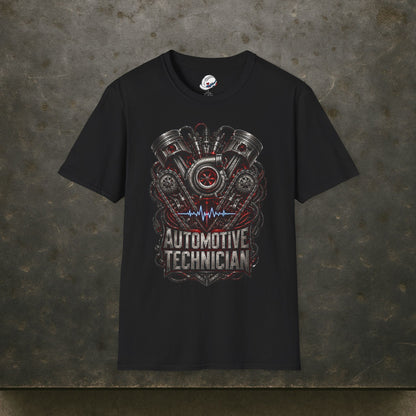 Turbocharged Engine Heart T-Shirt, Automotive Technician T-Shirt