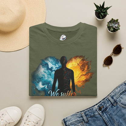 “We Suffer More In Imagination” T-Shirt, Stoic Mindset motivational t-shirt