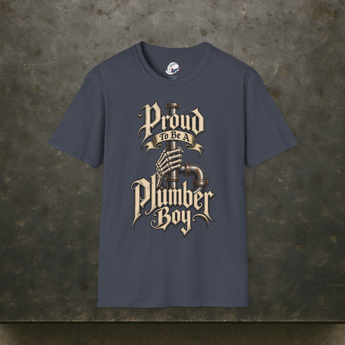 Proud To Be A Plumber Boy Skeletal Pipework Men's T-Shirt