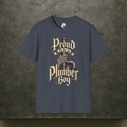 Proud To Be A Plumber Boy Skeletal Pipework Men's T-Shirt