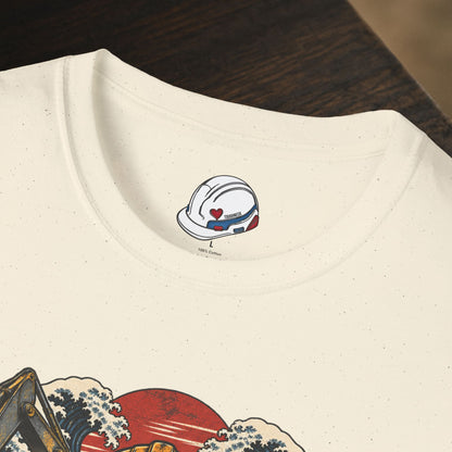 Heavy Duty Mechanic Hardhat Machinery Woodblock T-Shirt