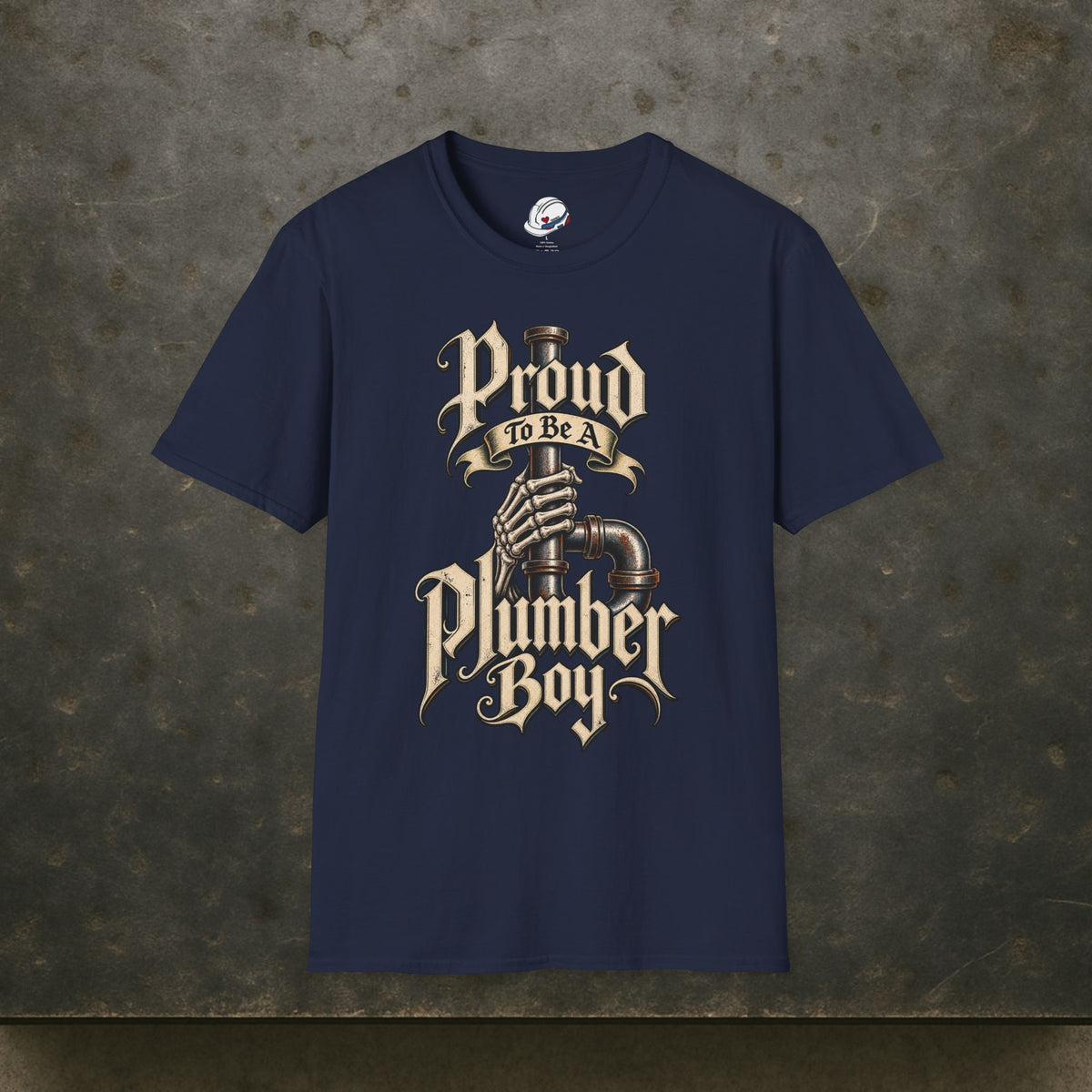 Proud To Be A Plumber Boy Skeletal Pipework Men's T-Shirt