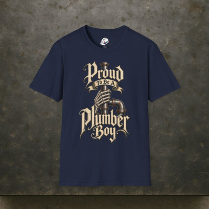 Proud To Be A Plumber Boy Skeletal Pipework Men's T-Shirt