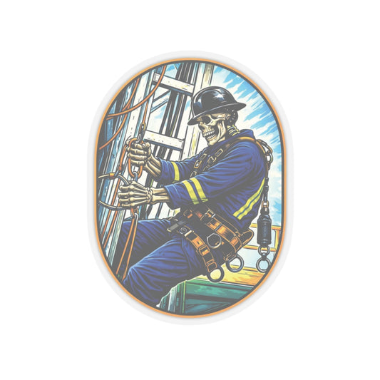 Skeleton Derrickhand Sticker, Derrickhand Hardhat Stickers