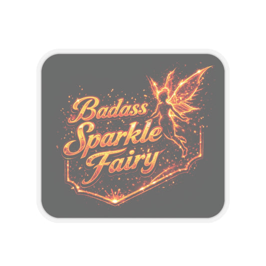 Badass Sparkle Fairy Sticker, Welder Hardhat Stickers