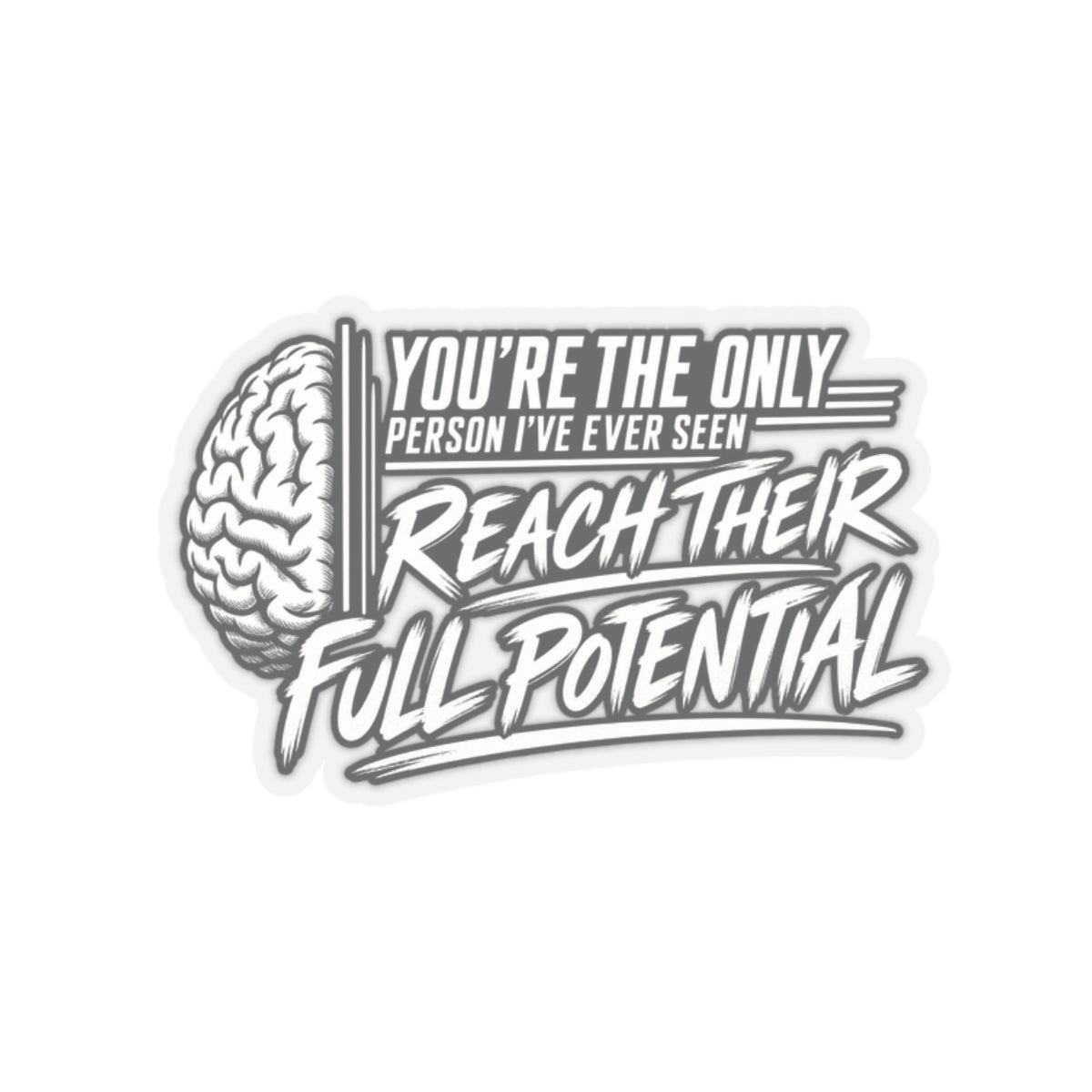 “Reach Their Full Potential” Sticker, Funny Hardhat Stickers