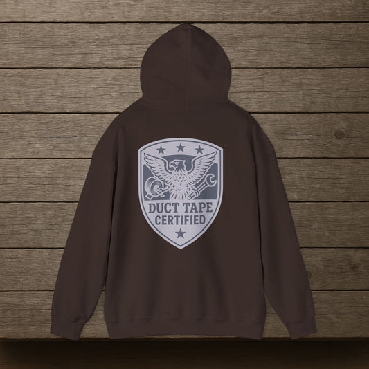 'Duct Tape Certified' Hoodie, Motivational Sweater